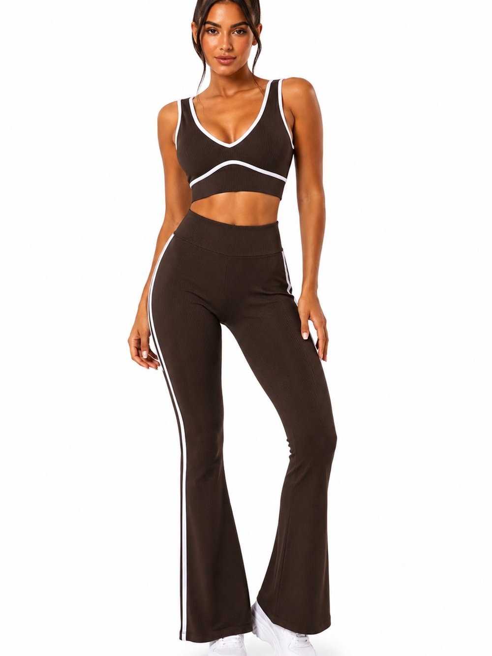 Brown Flare Pants & Matching Top